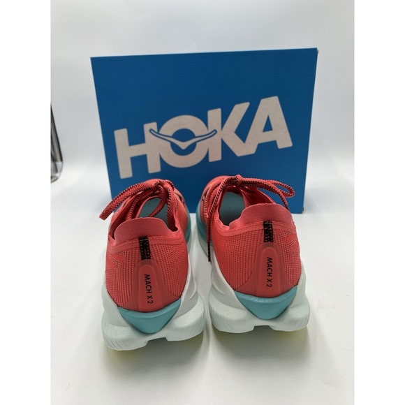 Hoka Men\'s Mach X 2 Size 11D New Red White 1155119/GFRT